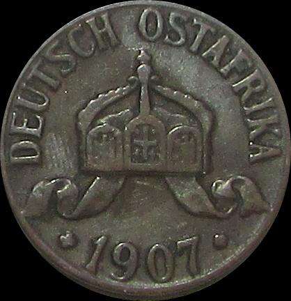 German East Africa - 1907 1 Heller