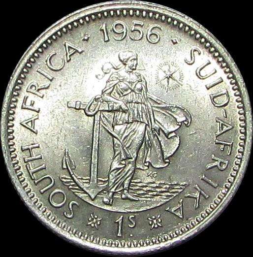 Union of South Africa - 1956 Silver Shilling