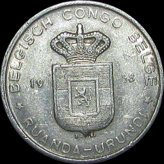 Belgian Congo - 1958 5 Francs