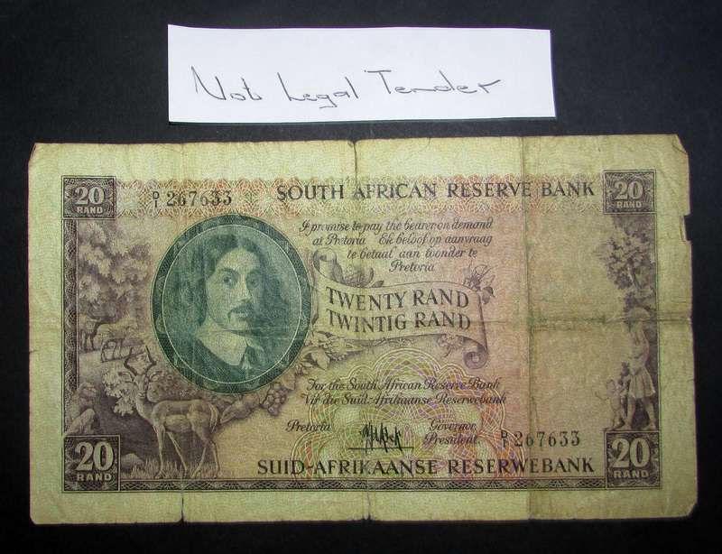 Republic of South Africa - De Kock Twenty Banknote