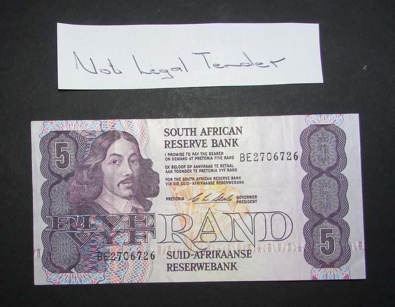 Republic of South Africa - Stals Five Rand Banknote