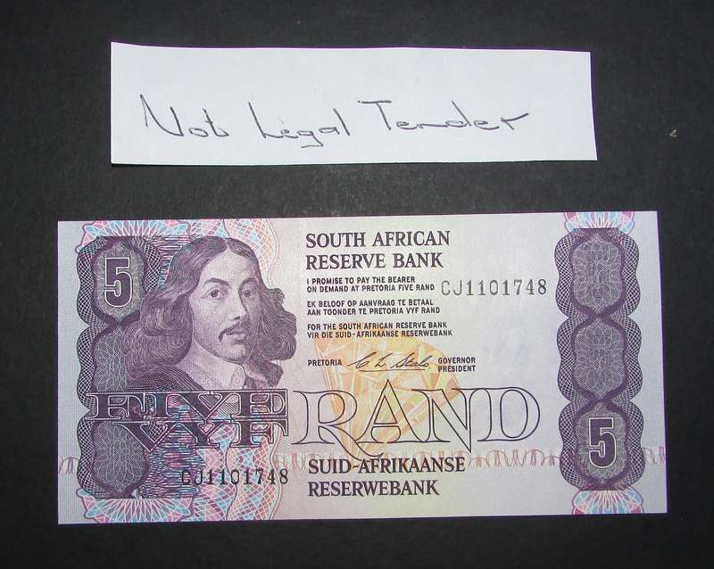 Republic of South Africa - Stals Five Rand Banknote