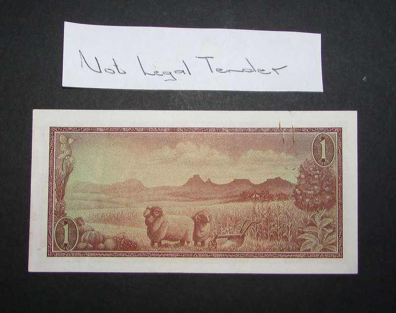 Republic of South Africa - De Jongh One Rand Note