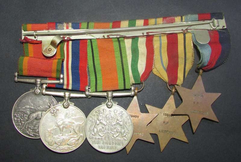 Full Size World War Two Group of 6:138409 M.P.Liebenberg