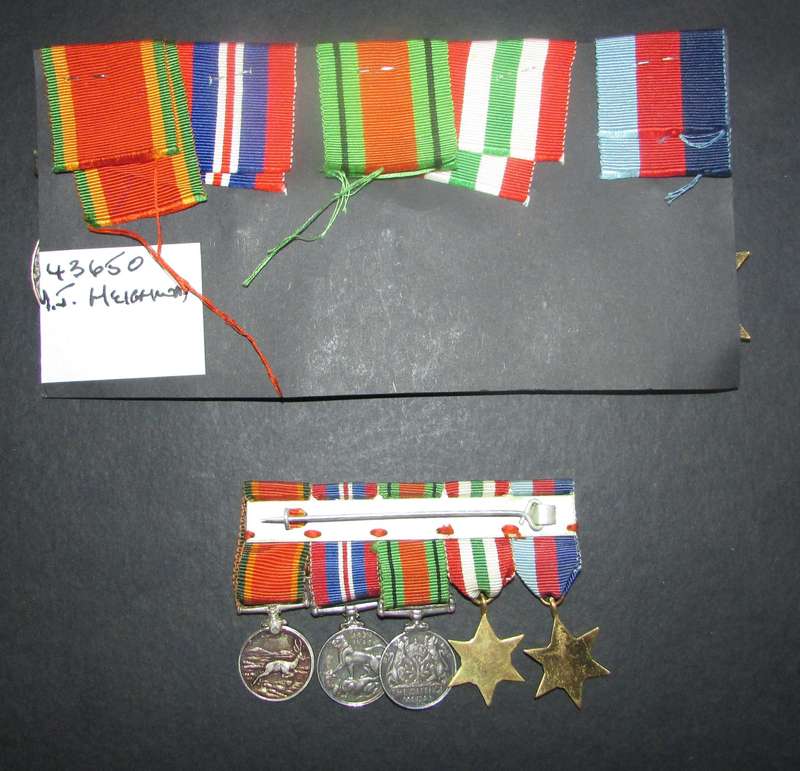 Full Size World War Two Group of 5 with Miniatures - 43650 J.Heighway