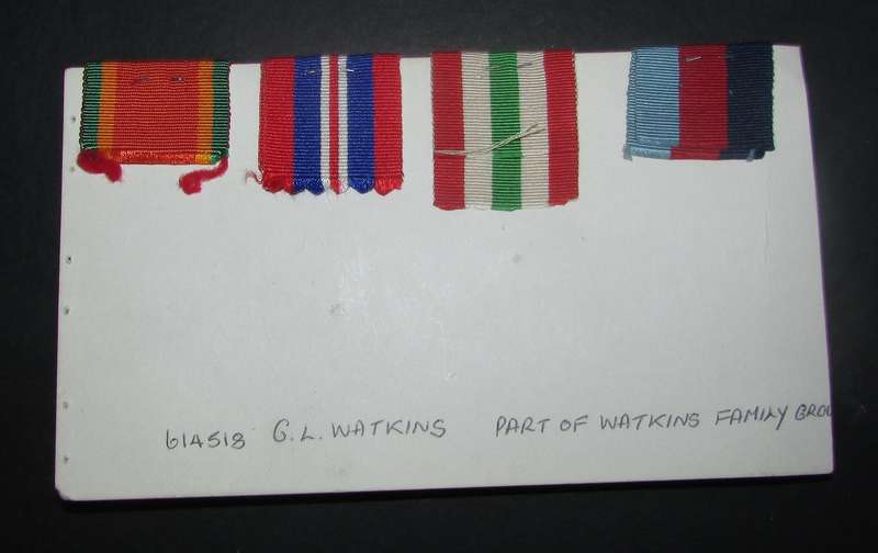 Full Size World War Two Group of 4:614518 G.L.Watkins