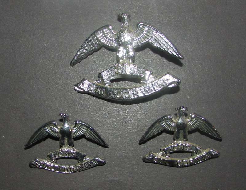 SADF - Regiment Paul Kruger Cap Badge with Collars
