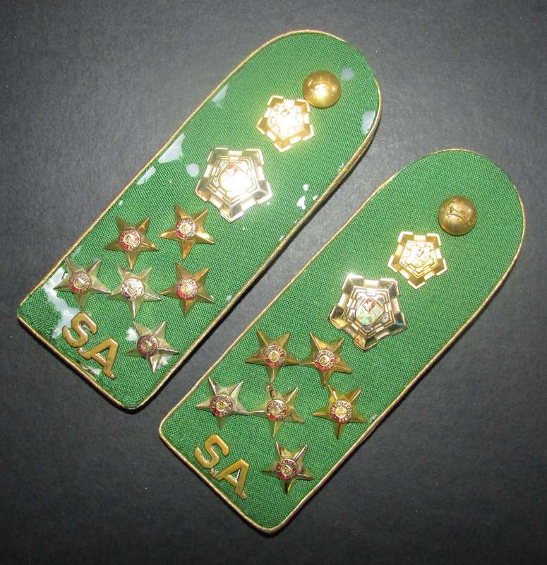 South African Officers Rank Board Pair