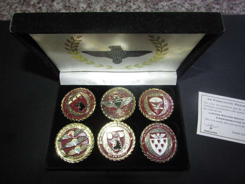 SADF - 44 Parachute Regiment Challenge Coin Set - Only 44 Made