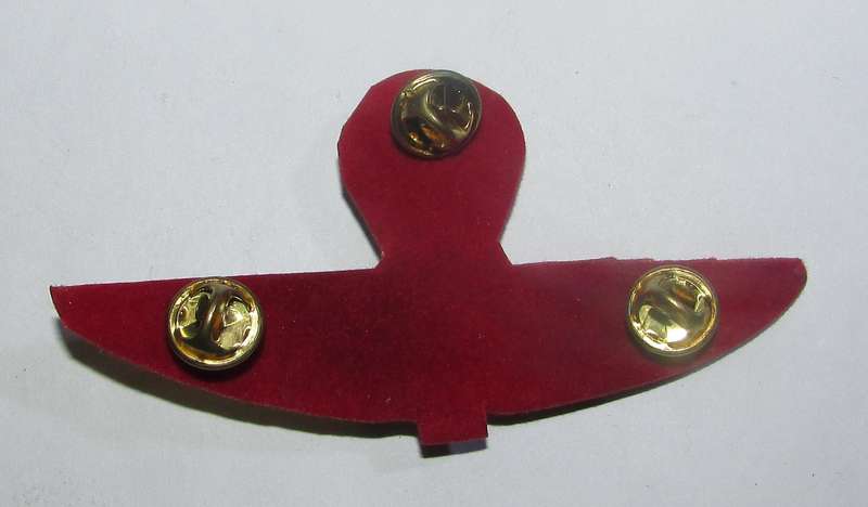 International - Thailand Army Senior Parachute Wings Upswept Wings Chrome, Gilt and Enamel Parachute