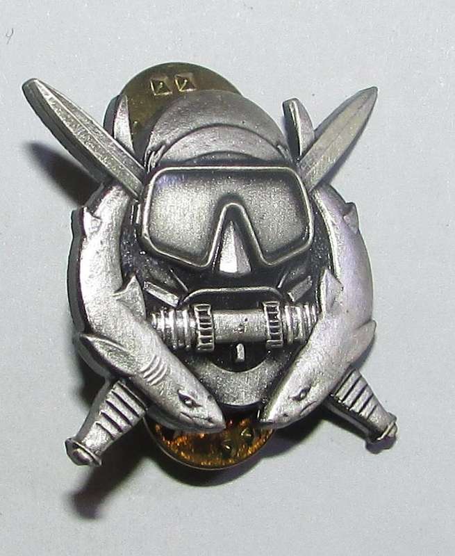 International - US ARMY BADGE: SPECIAL OPERATION DIVER - MINIATURE SIZE, OXIDIZED FINISH
