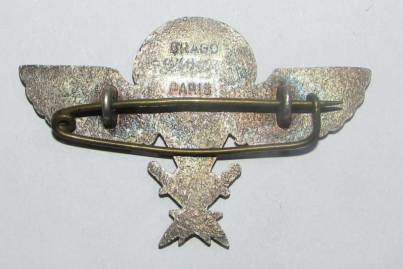 International - SENEGAL AFRICA SENIOR AIRBORNE PARACHUTE WINGS BADGE Vintage DRAGO PARIS Maker