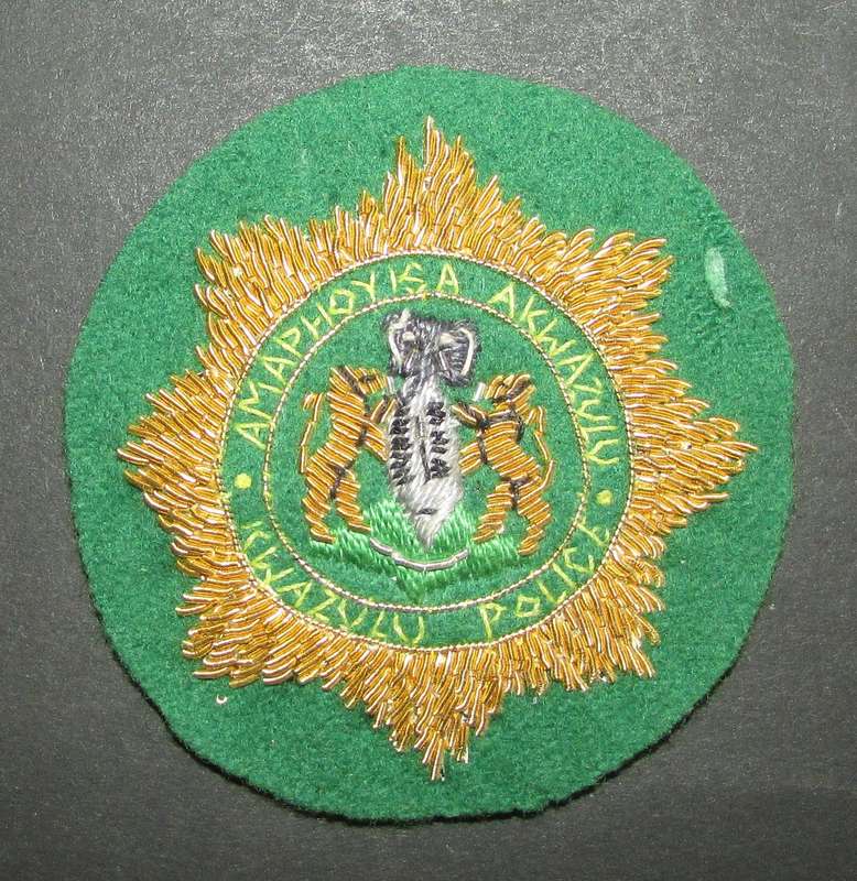 (Homelands) Kwa-Zulu Police Bullion Wire Cap Badge