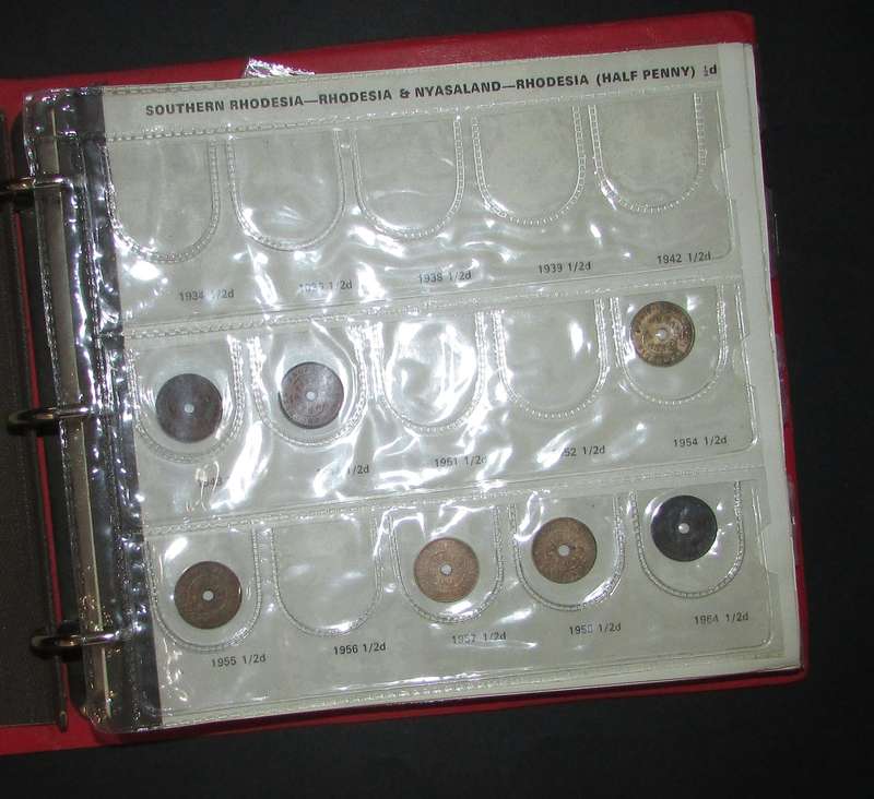 Rhodesia - Coin Album with Coins