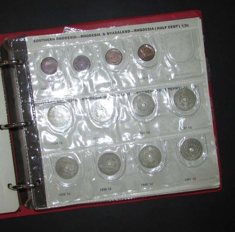 Rhodesia - Coin Album with Coins