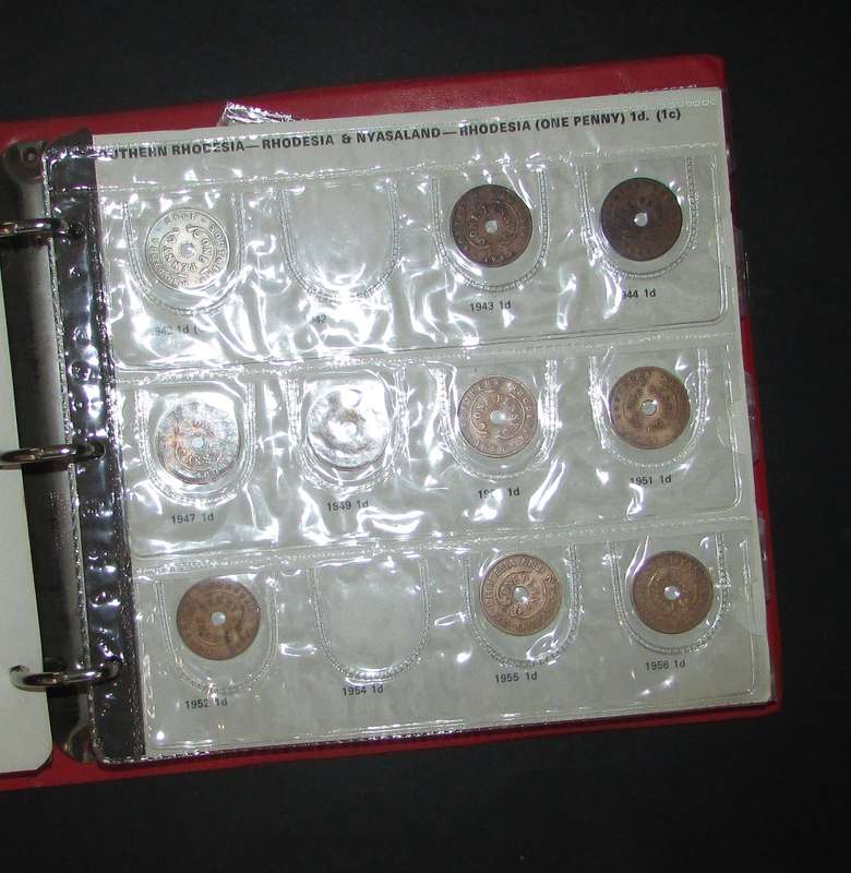 Rhodesia - Coin Album with Coins