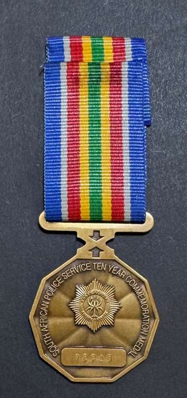 South African Police Service Ten Year Commemoration Medal