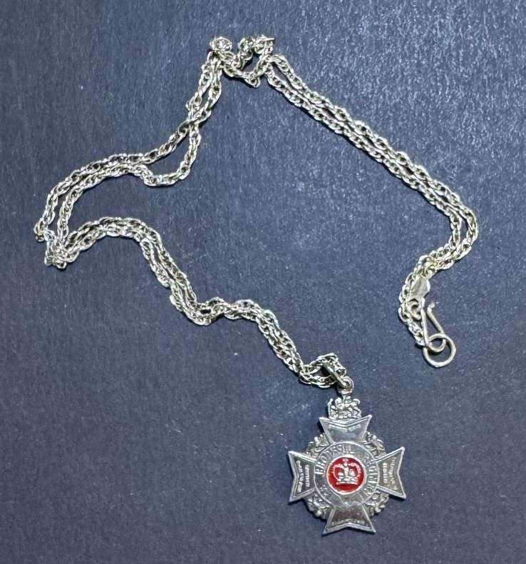 Rhodesia - Rhodesia Regiment Sterling Silver Officers Necklace with Pendant