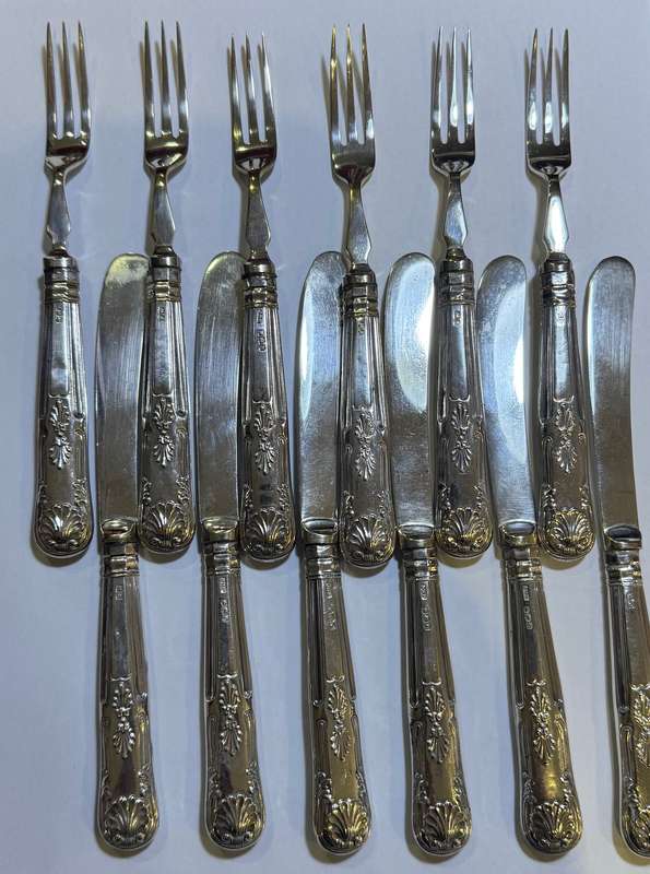Vintage Sterling Silvery Cutlery Canteen - 279 Grams Total Weight