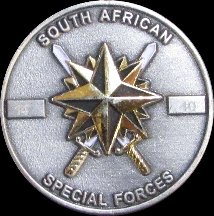 SA Army Special Forces (Recce) - 4 Special Forces Regiment 40 Year Numbered Challenge Coin