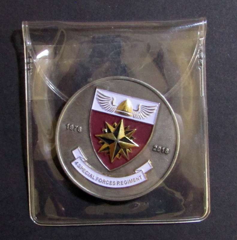 SA Army Special Forces (Recce) - 4 Special Forces Regiment 40 Year Numbered Challenge Coin