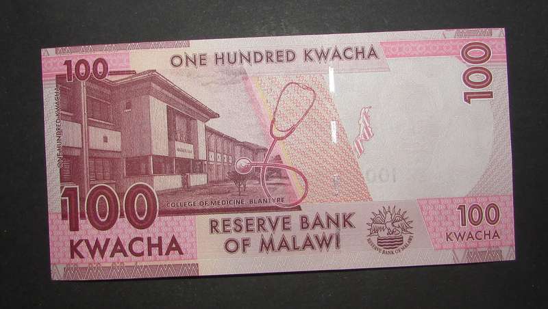 Reserve Bank of Malawi - 100 Kwacha Notes in Sequence and UNC - Bid Per Note