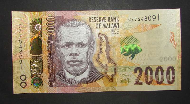 Reserve Bank of Malawi - 2000 Kwacha Notes in Sequence and UNC - Bid Per Note