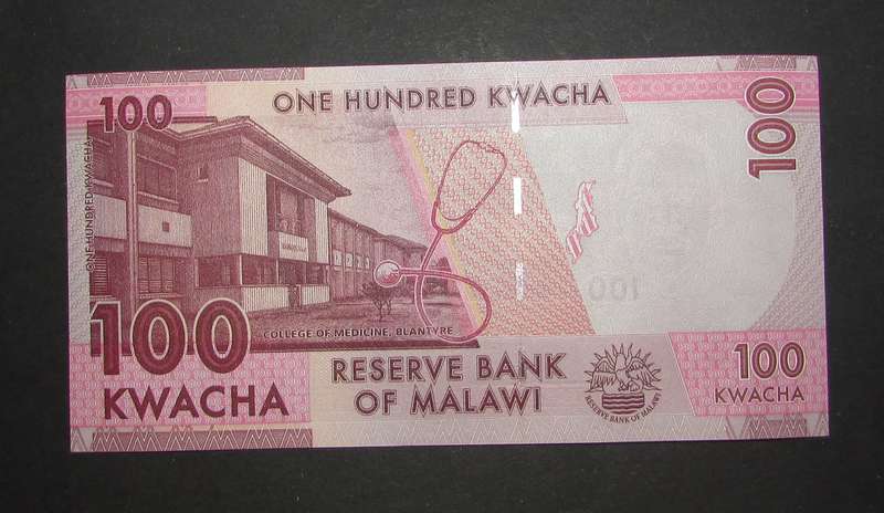 Reserve Bank of Malawi - 100 Kwacha Notes in Sequence and UNC - Bid Per Note