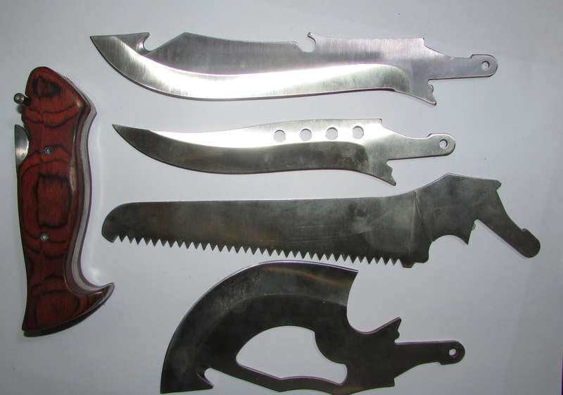 Trophy Master Survival Knife Set With 4 Interchangeable Blades and Sheath