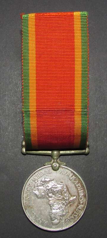 Full Size Sterling Silver Africa Service Medal:53470 R.K.Matthews