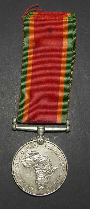 Full Size Sterling Silver Africa Service Medal:21635 V.J.Van Der Merwe
