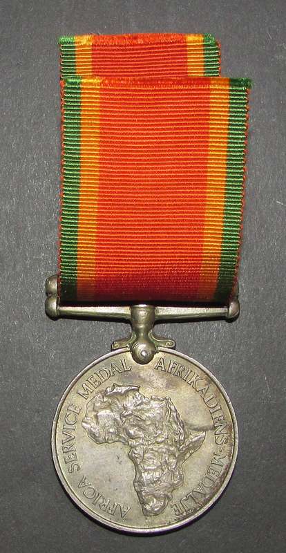 Full Size Sterling Silver Africa Service Medal:213935 N.W.Watson