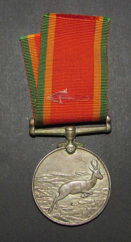 Full Size Sterling Silver Africa Service Medal:213935 N.W.Watson