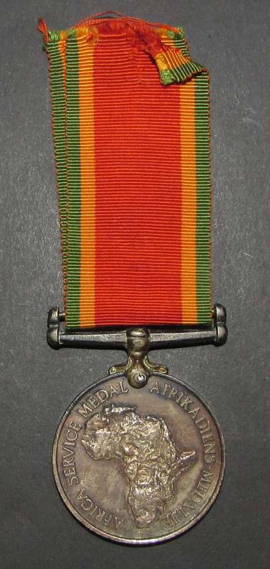 Full Size Sterling Silver Africa Service Medal:21918 D.F.Mcqueen