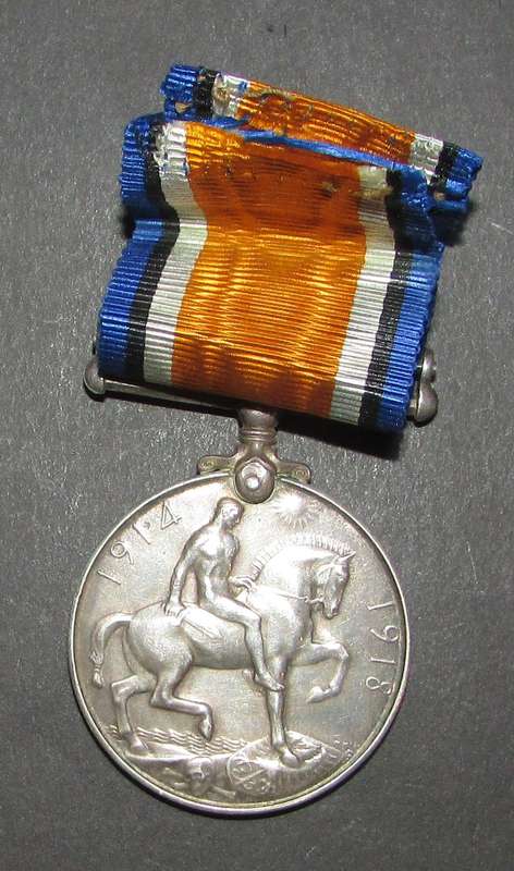 Full Size World War 1 Sterling Silver War Medal:CLR SJT G.Lovai SA Irish