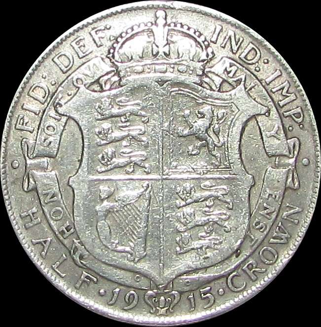 United Kingdom - 1915 Silver Half Crown