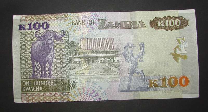 Reserve Bank of Zambia - 100 Kwacha Notes in Sequence and UNC - Bid Per Note