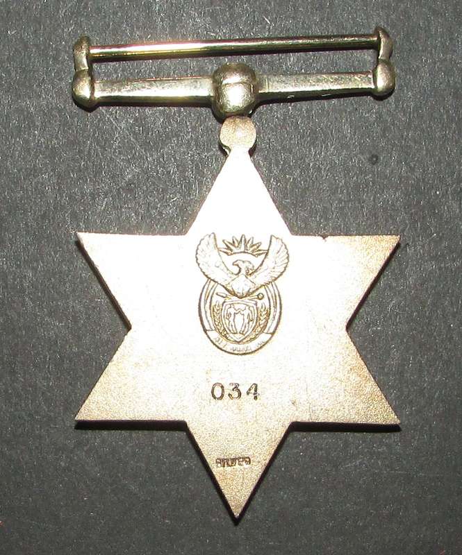SANDF - Full Size Gold Protea Decoration - Numbered 034 ( Sterling Silver )