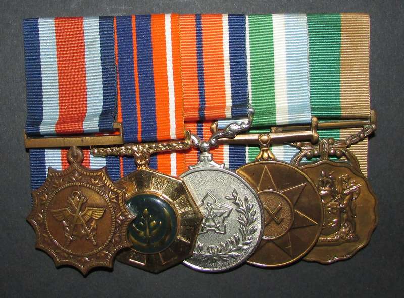 SADF - Full Size Court Mounted Military Merit Group of 5