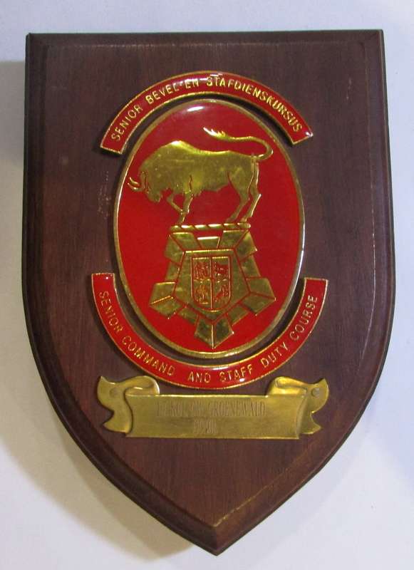 SADF - Senior Command Plaque