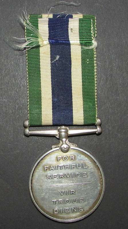 Full Size South African Prison Services Faitful Service Medal:11849 (M) Const C.J.Carstens