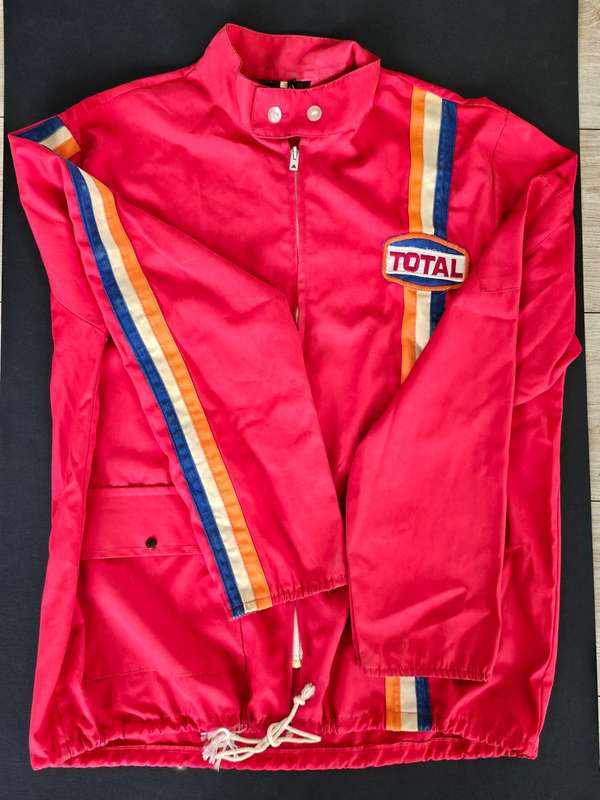 Vintage Total Petrol Attendant Jacket with Old South African Flag Colors