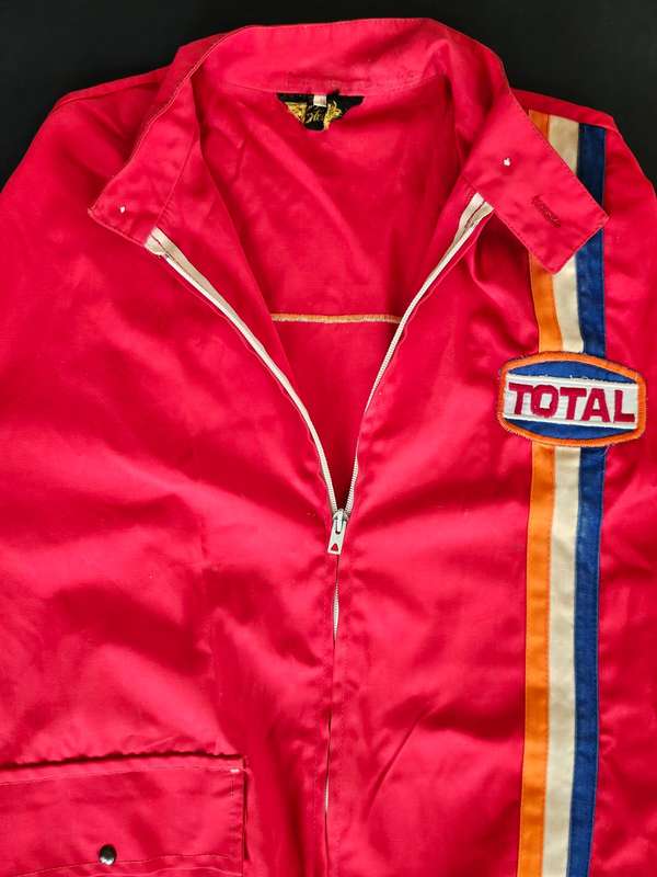 Vintage Total Petrol Attendant Jacket with Old South African Flag Colors