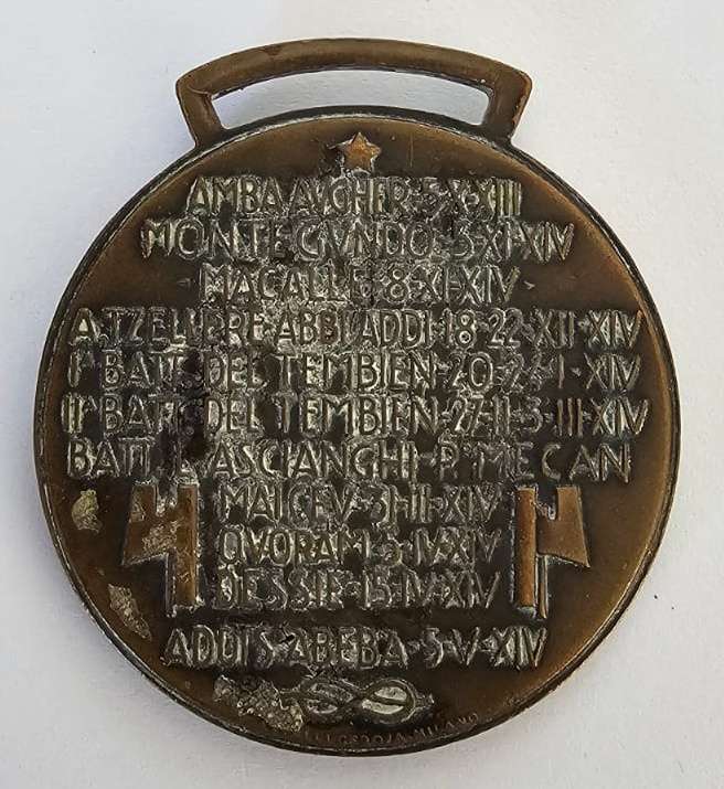 World War Two Era - Facist Italian Commemorative Medallion