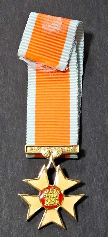 SADF Pro Virtute Decoration - Miniature - Marked 9ct Gold