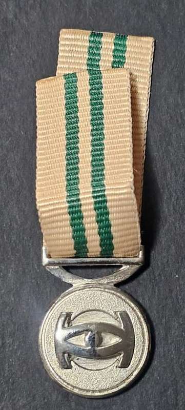 SADF/SANDF Intelligence Services Medal - Loyal Service Silver - Miniature