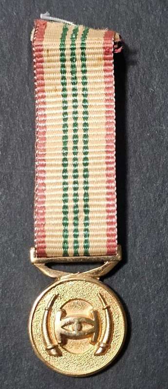 SADF/SANDF Intelligence Services Medal - Loyal Service Gold - Miniature