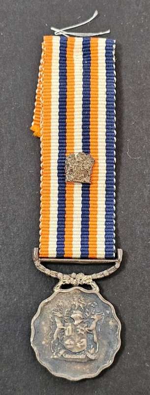 SADF - Permanent Forces Long Service and Good Conduct Miniature Medal - Sterling Silver with Device