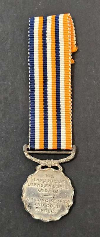 SADF - Permanent Forces Long Service and Good Conduct Miniature Medal - Sterling Silver