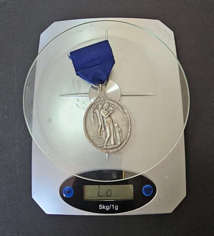 Sterling Silver 1919 Masonic Peace Medal in Original Case